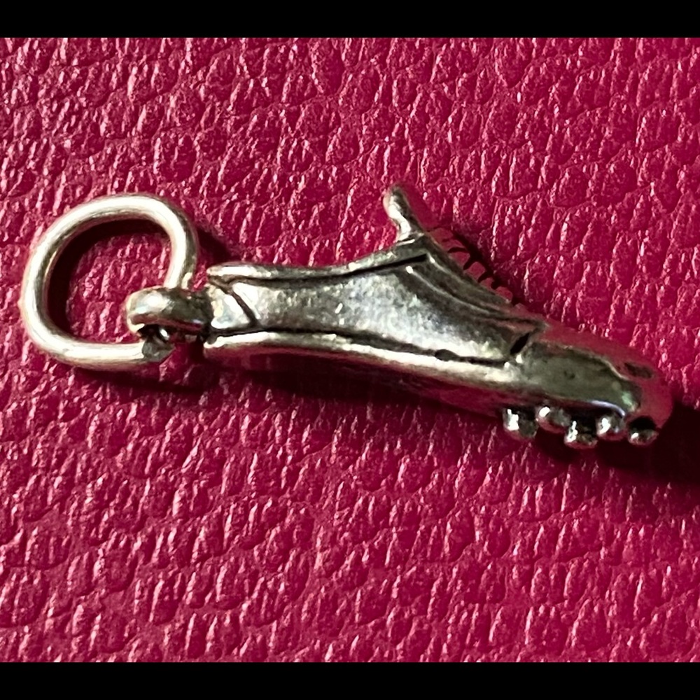 Sterling Silver Track Running Shoe Charm